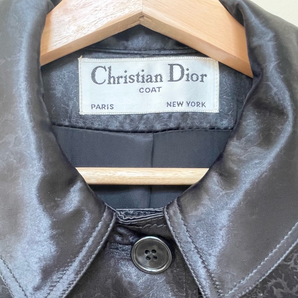 Vintage Christian Dior Silk Patterned Coat